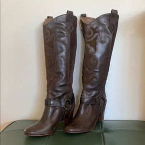 Brown Leather Western Boots